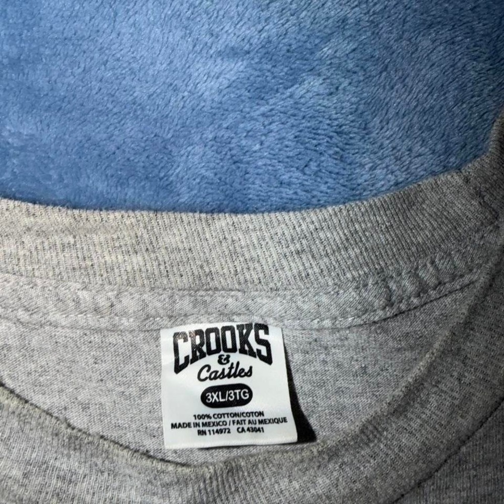 Crooks and Castles grey‎ t-shirt men Size 3XL - Picture 3 of 7